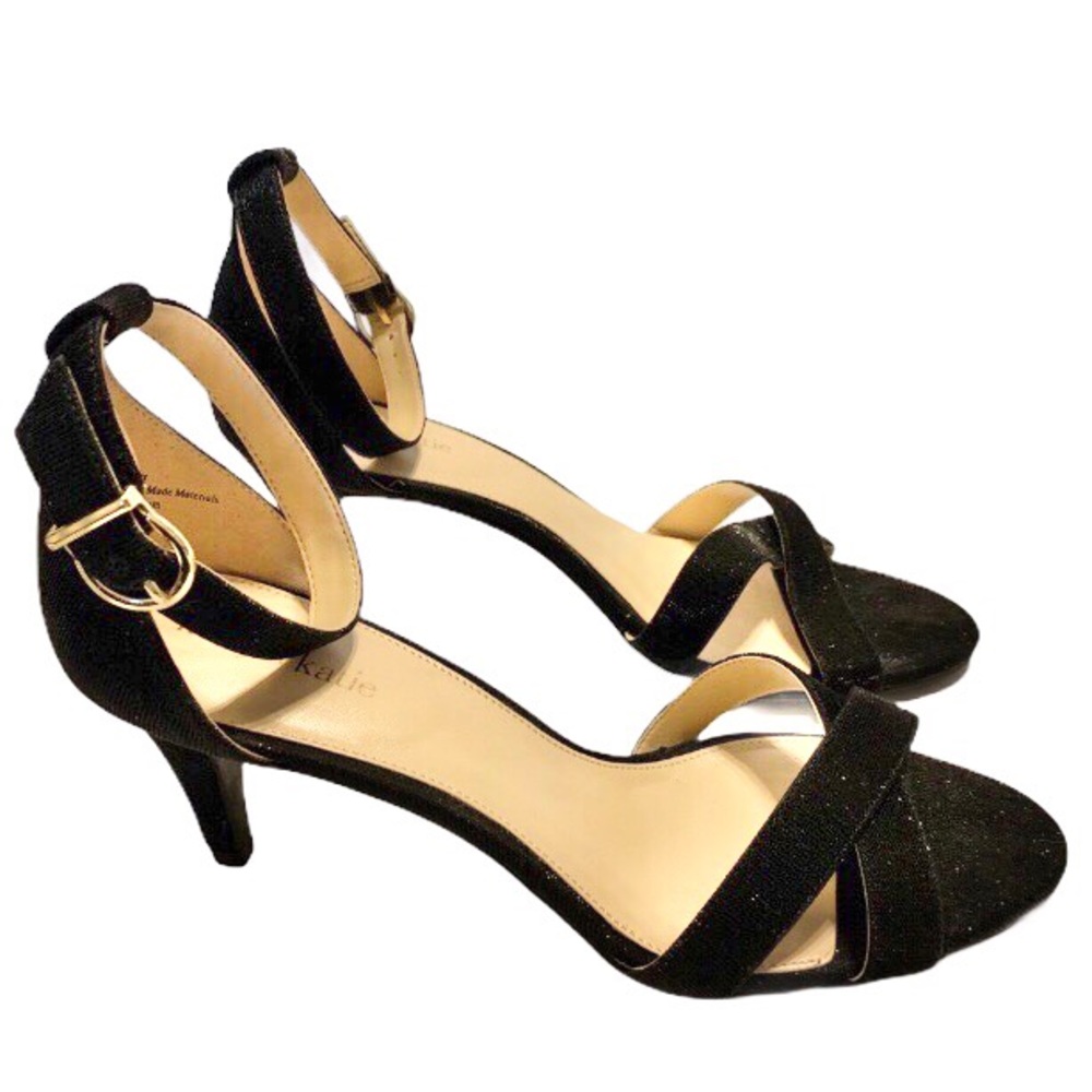 Kelly & Katie Cross Strap Sparkly Sparkle Heels 9